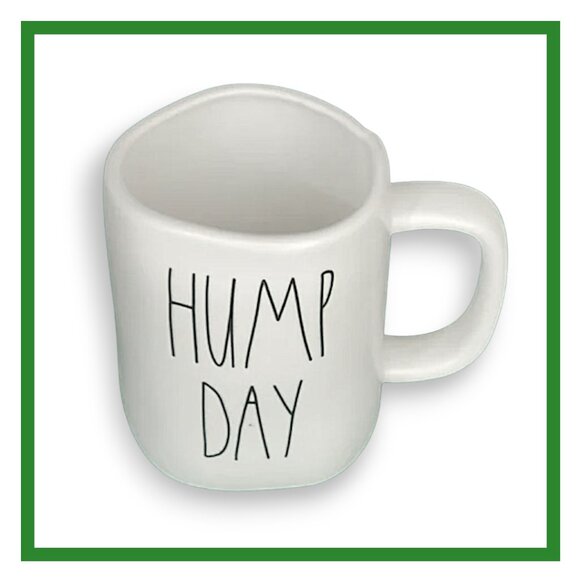 Rae Dunn "Hump Day" White 16oz Ceramic Mug - Picture 1 of 4